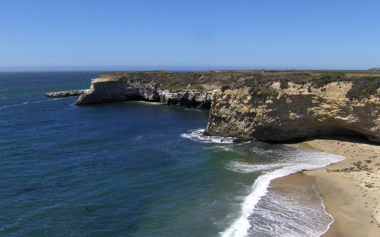 Scenic coastal cliffs and beach at Wilder Ranch State Park on California's Central Coast